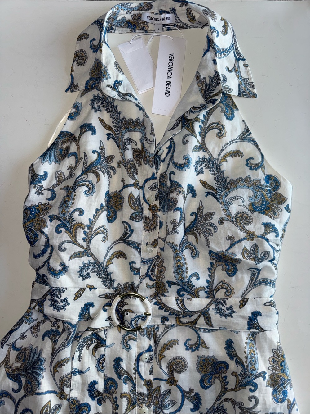 Mackey Paisley Halter Midi Dress - Picture 15 of 16